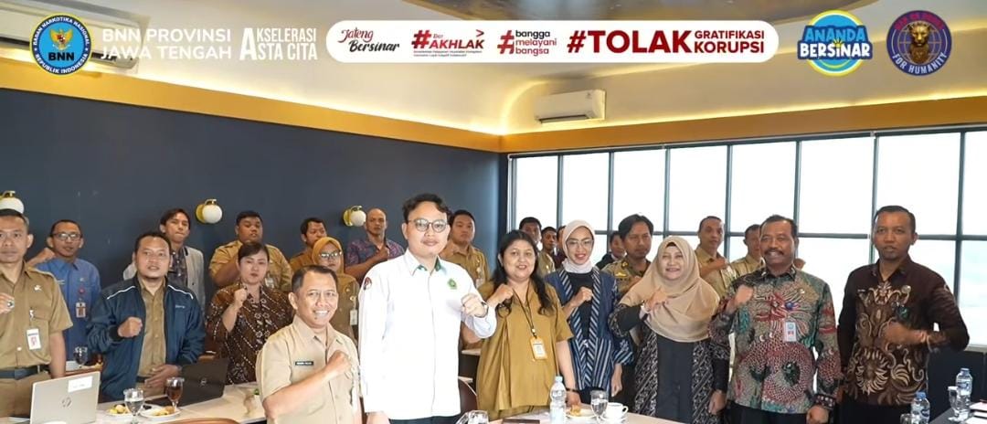 BNNP JAWA TENGAH PERKUAT KAPASITAS PENGGIAT P4GN, WUJUDKAN LINGKUNGAN KERJA BERSIH NARKOBA